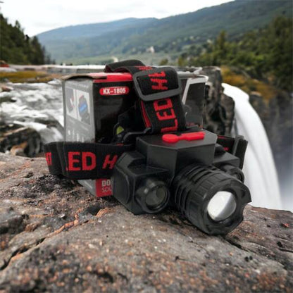 Фонарь налобный Bailong BL-1805 COB XPE аккумуляторный, фонарь на голову для рыбалки, надежный налобный