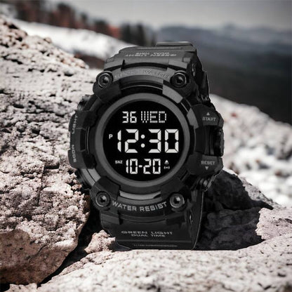 Годинник наручний чоловічий SKMEI 1968BKBK BLACK-BLACK, водостійкий тактичний годинник. Колір: чорний