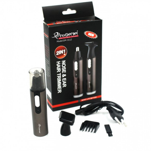 Триммер GEMEI GM-3112 2в1, электробритва с насадками для бороды, тример для бороды, триммер беспроводной