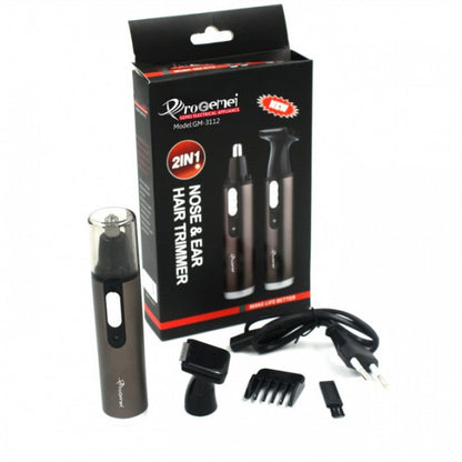 Триммер GEMEI GM-3112 2в1, электробритва с насадками для бороды, тример для бороды, триммер беспроводной