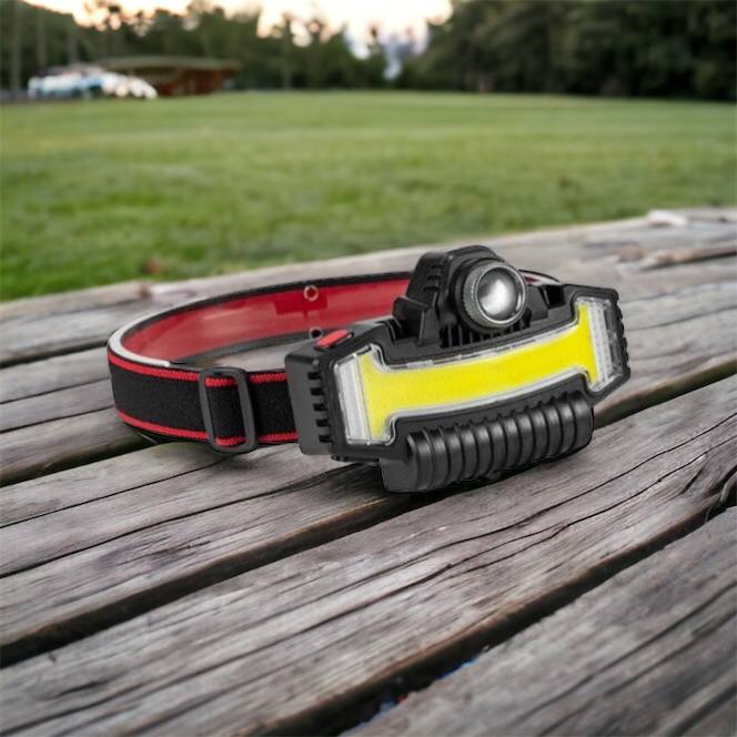 Налобный фонарик Bailong BL-W685-LTS+COB+RGB, 5 режимов, водостойкий, ударостойкий, USB кабель Type-c