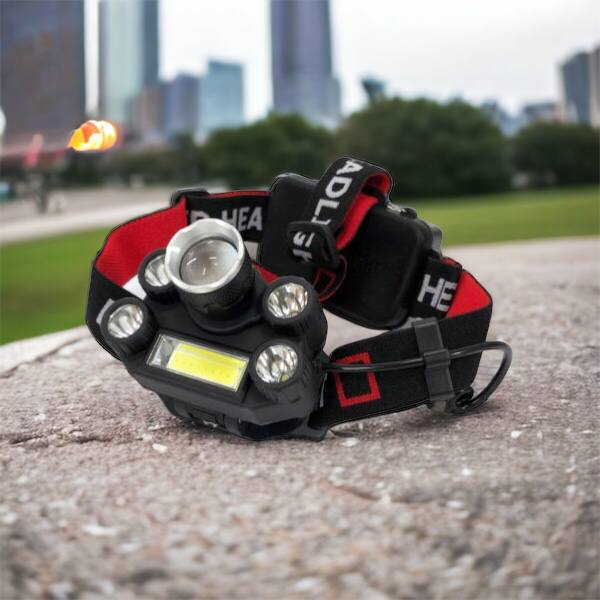 Фонарик налобный Bailong BL-T64-T6+4XPE, светодиодный фонарь на лоб, мощный налобный фонарь для рыбалки