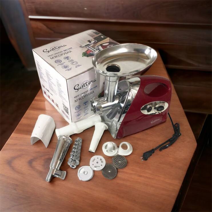 Электромясорубка Suntera SMG-5420R 1800 Вт, электромясорубка соковыжималка для томатов, мясорубка для дома