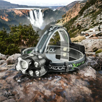 Яркий светодиодный налобный фонарь Bailong Police BL-T78 5 led белый, налобный фонарик с usb зарядкой