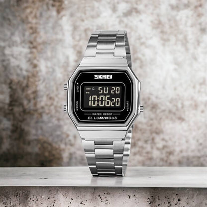 Часы наручные мужские SKMEI 1647SI, армейские часы противоударные, модные мужские часы