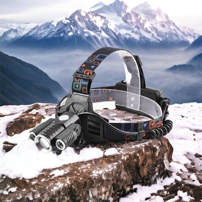 Фонарь налобный W602-T6-2XPE Bike с велокреплением 2x18650, светодиодный фонарь на лоб, сверхмощный