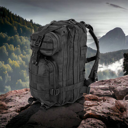 Тактический рюкзак Tactic 1000D для военных, охоты, рыбалки,  походов, путешествий и спорта. Цвет: черный