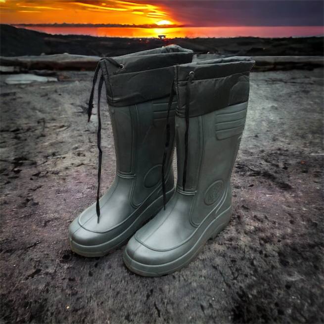 Сапоги мужские резиновые высокие утепленные с подвязкой 44 размер (29 см), сапоги резиновые для рыбалки