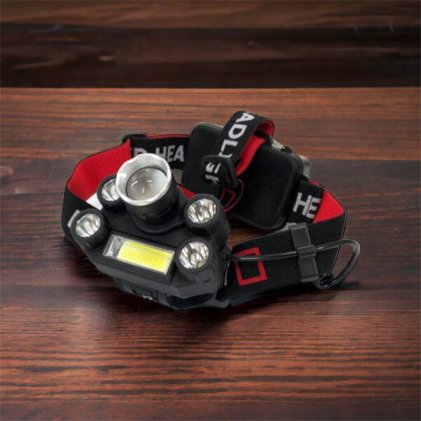 Фонарик налобный Bailong BL-T64-T6+4XPE, светодиодный фонарь на лоб, мощный налобный фонарь для рыбалки