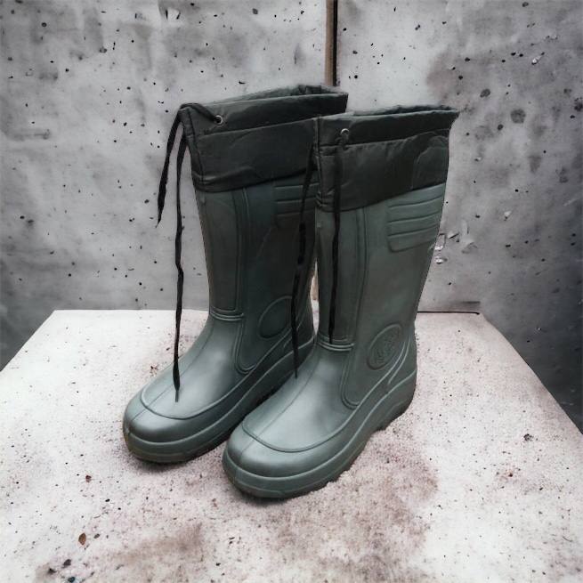 Сапоги мужские резиновые высокие утепленные с подвязкой 44 размер (29 см), сапоги резиновые для рыбалки