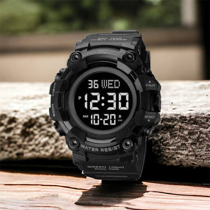 Годинник наручний чоловічий SKMEI 1968BKBK BLACK-BLACK, водостійкий тактичний годинник. Колір: чорний