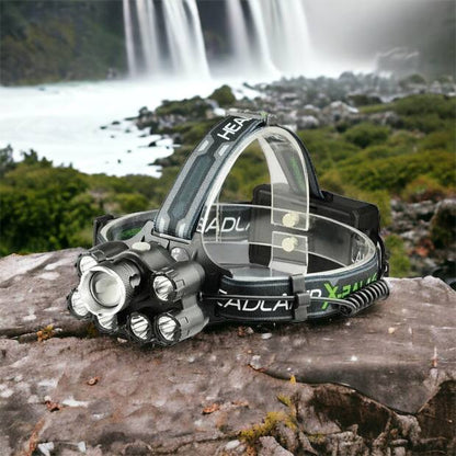 Яркий светодиодный налобный фонарь Bailong Police BL-T78 5 led белый, налобный фонарик с usb зарядкой