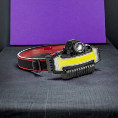 Налобный фонарик Bailong BL-W685-LTS+COB+RGB, 5 режимов, водостойкий, ударостойкий, USB кабель Type-c