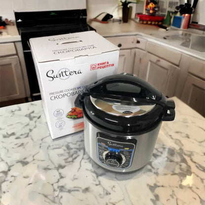 Мультиварка-скороварка SUNTERA SPC-1100 1000 Вт, пароварка для кухни бытовая, антипригарные рисоварки