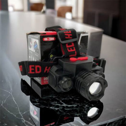 Фонарь налобный Bailong BL-1805 COB XPE аккумуляторный, фонарь на голову для рыбалки, надежный налобный