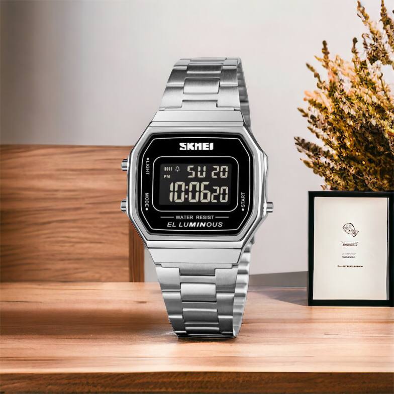 Часы наручные мужские SKMEI 1647SI, армейские часы противоударные, модные мужские часы