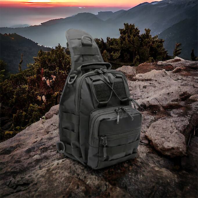 Качественная тактическая сумка, укрепленная мужская сумка рюкзак тактическая слинг. Цвет: черный