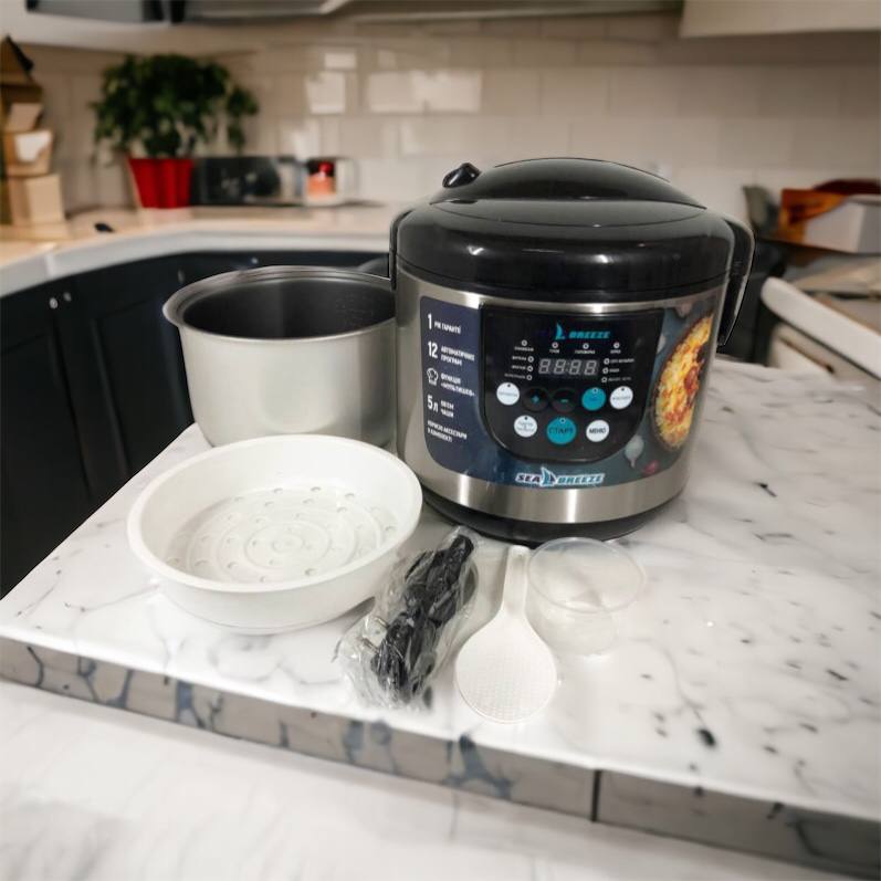 Мультиварка SeaBreeze SB-044 900 Вт, бытовые мультиварки рисоварки, электро скороварка, кашеваркы