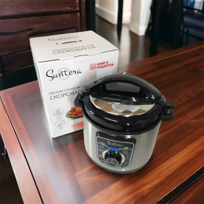 Мультиварка-скороварка SUNTERA SPC-1100 1000 Вт, пароварка для кухни бытовая, антипригарные рисоварки