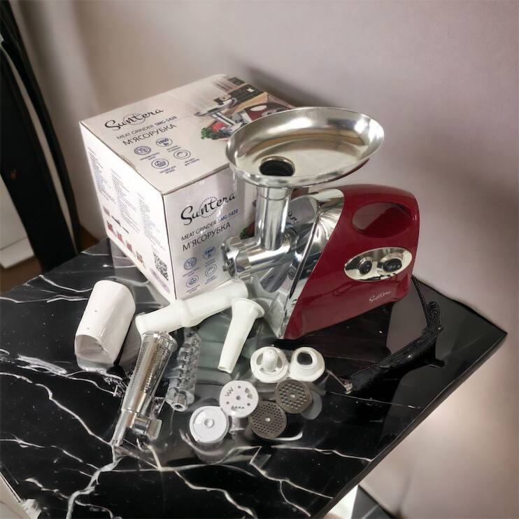 Электромясорубка Suntera SMG-5420R 1800 Вт, электромясорубка соковыжималка для томатов, мясорубка для дома