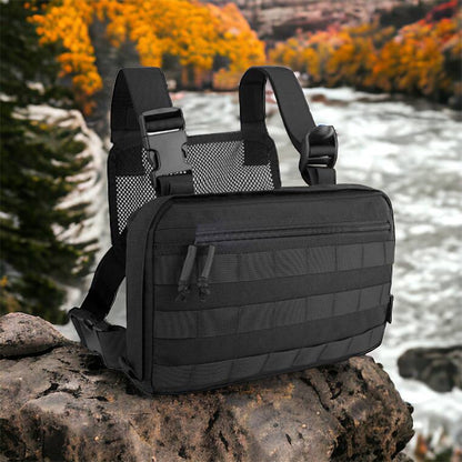 Тактична сумка нагрудна з Cordura 1000D, чоловіче розвантаження чорна