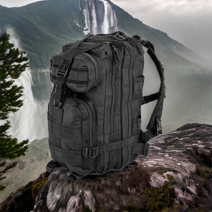 Тактический рюкзак Tactic 1000D для военных, охоты, рыбалки,  походов, путешествий и спорта. Цвет: черный