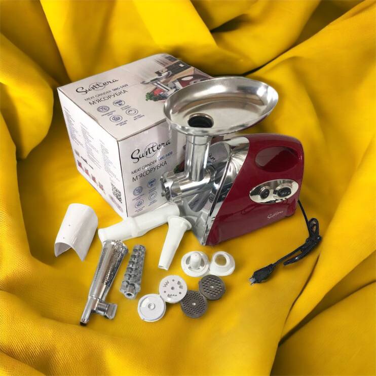 Электромясорубка Suntera SMG-5420R 1800 Вт, электромясорубка соковыжималка для томатов, мясорубка для дома