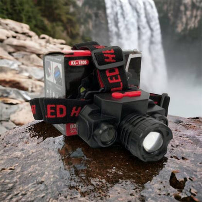 Фонарь налобный Bailong BL-1805 COB XPE аккумуляторный, фонарь на голову для рыбалки, надежный налобный