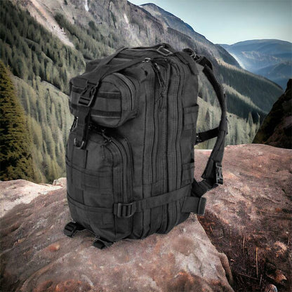 Тактический рюкзак Tactic 1000D для военных, охоты, рыбалки,  походов, путешествий и спорта. Цвет: черный