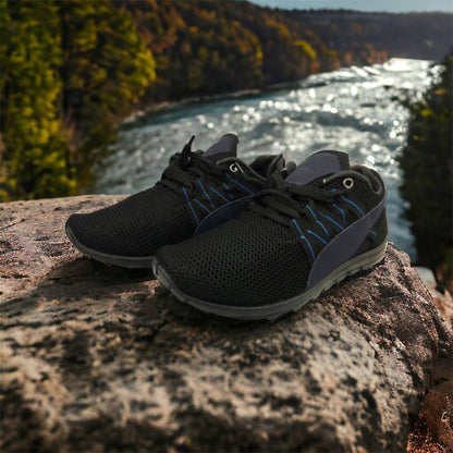 Спортивные кроссовки мужские летние из сетки 40 размер. Летние кроссовки сетка. Модель 24112. Цвет: черный