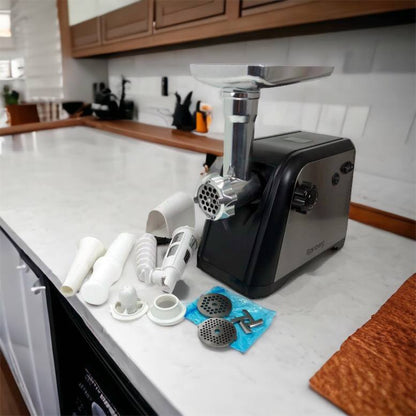 Мясорубка Rainberg RB-672 3000W электрическая с реверсом и соковыжималкой, мясорубка электрическая металл