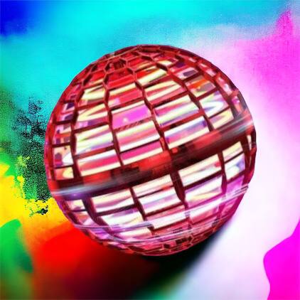 Летающий шар спиннер светящийся FlyNova Pro Gyrosphere игрушка мяч бумеранг, игрушка летающий шар