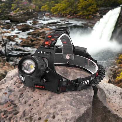 Налобный фонарь Bailong BL-T32-P50, мощный налобный светодиодный фонарик на голову, три режима