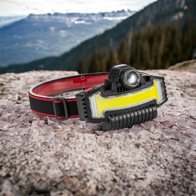 Налобный фонарик Bailong BL-W685-LTS+COB+RGB, 5 режимов, водостойкий, ударостойкий, USB кабель Type-c