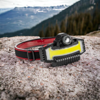 Налобный фонарик Bailong BL-W685-LTS+COB+RGB, 5 режимов, водостойкий, ударостойкий, USB кабель Type-c