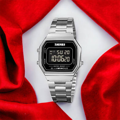 Часы наручные мужские SKMEI 1647SI, армейские часы противоударные, модные мужские часы