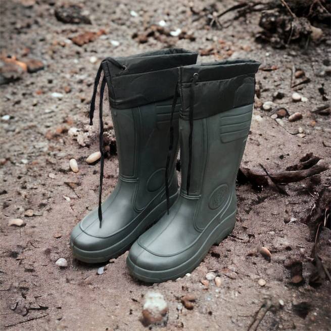 Сапоги мужские резиновые высокие утепленные с подвязкой 44 размер (29 см), сапоги резиновые для рыбалки