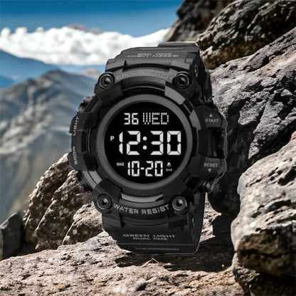 Годинник наручний чоловічий SKMEI 1968BKBK BLACK-BLACK, водостійкий тактичний годинник. Колір: чорний