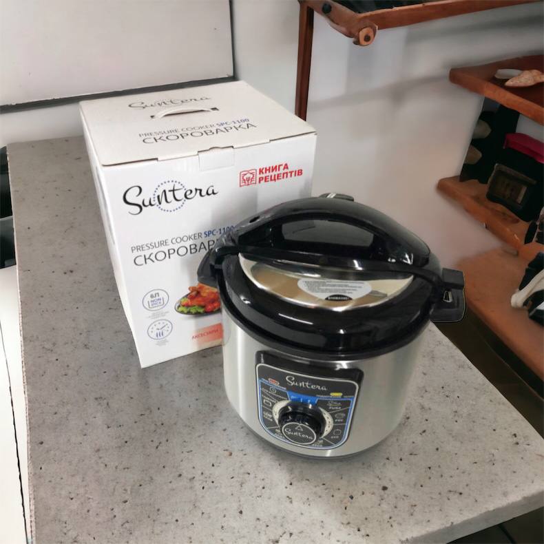 Мультиварка-скороварка SUNTERA SPC-1100 1000 Вт, пароварка для кухни бытовая, антипригарные рисоварки