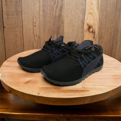 Спортивные кроссовки мужские летние из сетки 40 размер. Летние кроссовки сетка. Модель 24112. Цвет: черный