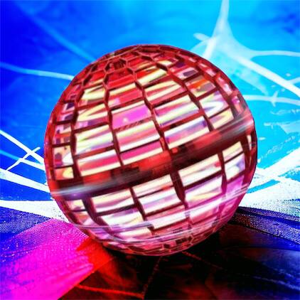 Летающий шар спиннер светящийся FlyNova Pro Gyrosphere игрушка мяч бумеранг, игрушка летающий шар