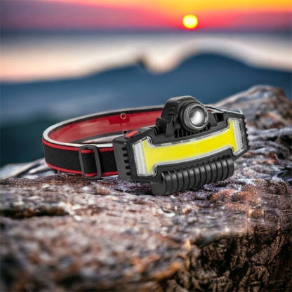 Налобный фонарик Bailong BL-W685-LTS+COB+RGB, 5 режимов, водостойкий, ударостойкий, USB кабель Type-c