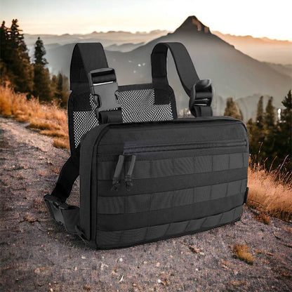 Тактична сумка нагрудна з Cordura 1000D, чоловіче розвантаження чорна