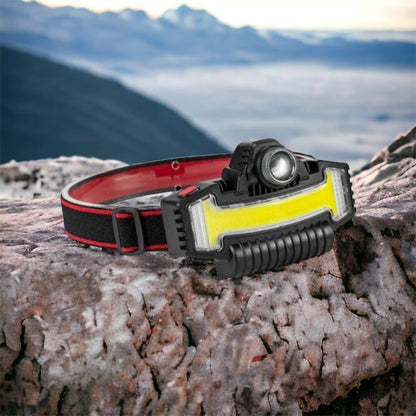 Налобный фонарик Bailong BL-W685-LTS+COB+RGB, 5 режимов, водостойкий, ударостойкий, USB кабель Type-c