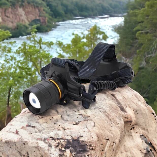 Яркий налобный фонарь Bailong BL-8076-2-GT100, Фонарь аккумуляторный для рыбалки, Фонарь на голову