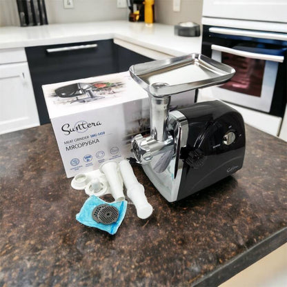 Мясорубка Suntera SMG-5418B 1800 Вт, электромясорубка для шинковки, мясорубка электрическая металл