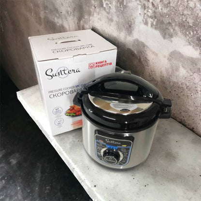 Мультиварка-скороварка SUNTERA SPC-1100 1000 Вт, пароварка для кухни бытовая, антипригарные рисоварки