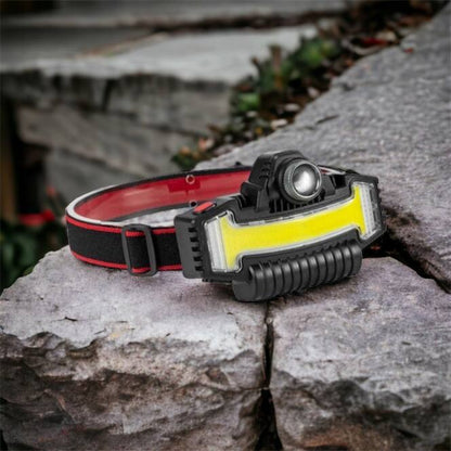 Налобный фонарик Bailong BL-W685-LTS+COB+RGB, 5 режимов, водостойкий, ударостойкий, USB кабель Type-c