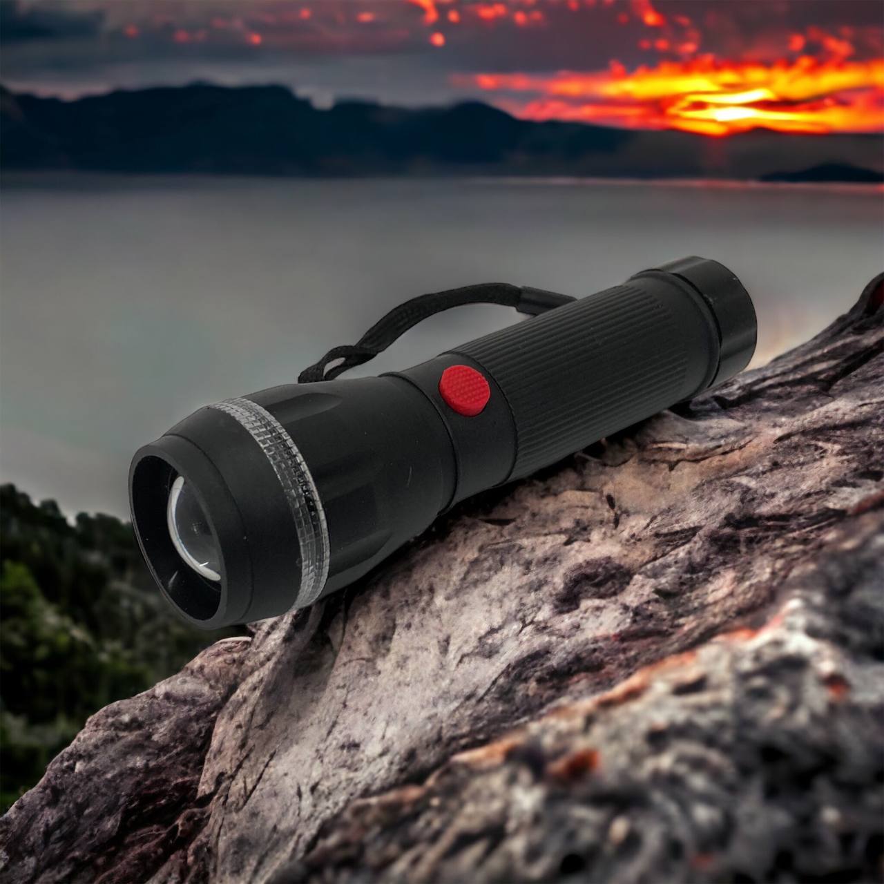 Ручний ліхтарик на батарейках (3хААА) з функцією зуму, кишеньковий міні ліхтар лід ліхтар переносний гарний