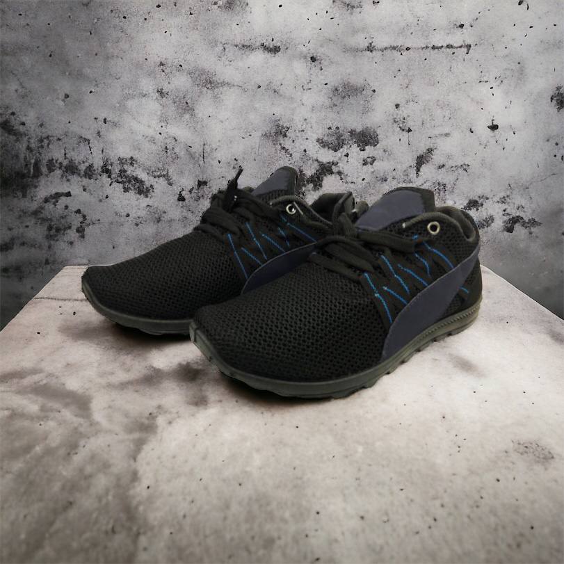 Спортивные кроссовки мужские летние из сетки 40 размер. Летние кроссовки сетка. Модель 24112. Цвет: черный